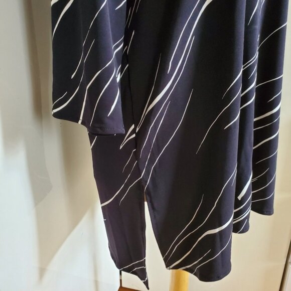 NWT Alfani Boat-Neck 3/4-Sleeve Printed Tunic M - Picture 8 of 10